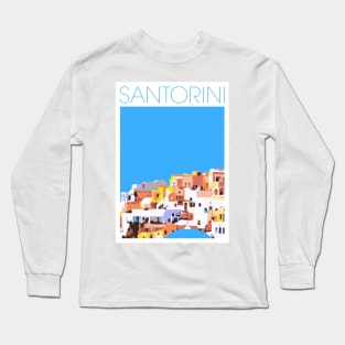 Santorini Poster Long Sleeve T-Shirt